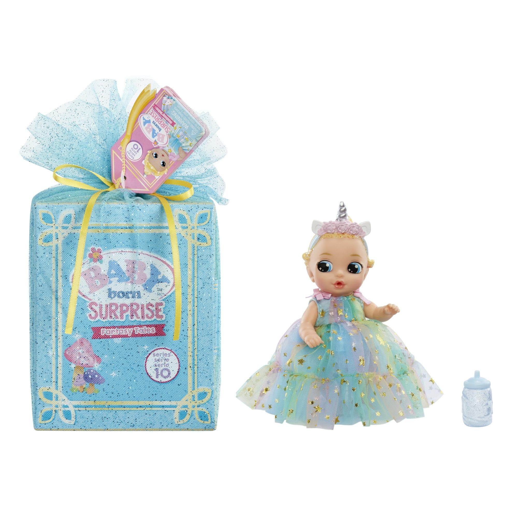 Baby Born Surprise Small Dolls Series 10 - Fantasy Tales, Unwrap Surprise Collectible Baby Doll with 3 Water Surprises