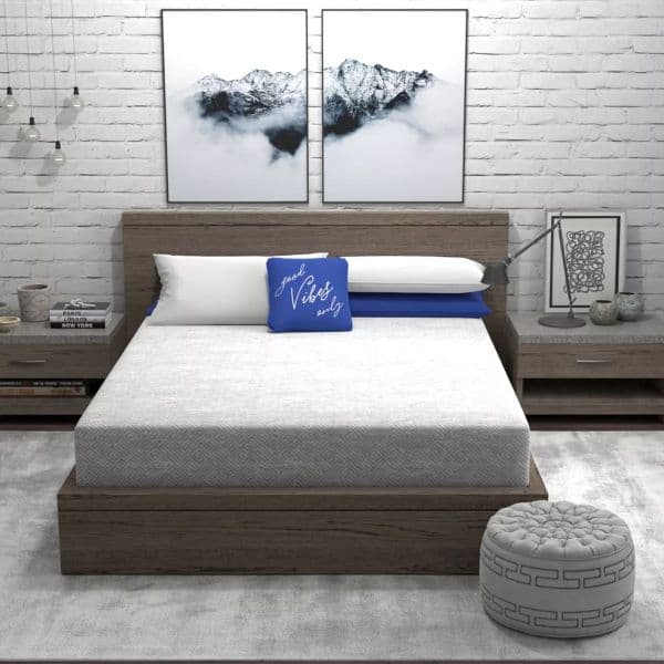 Vibe Heather Grey 10” Gel Memory Foam Mattress in a Box